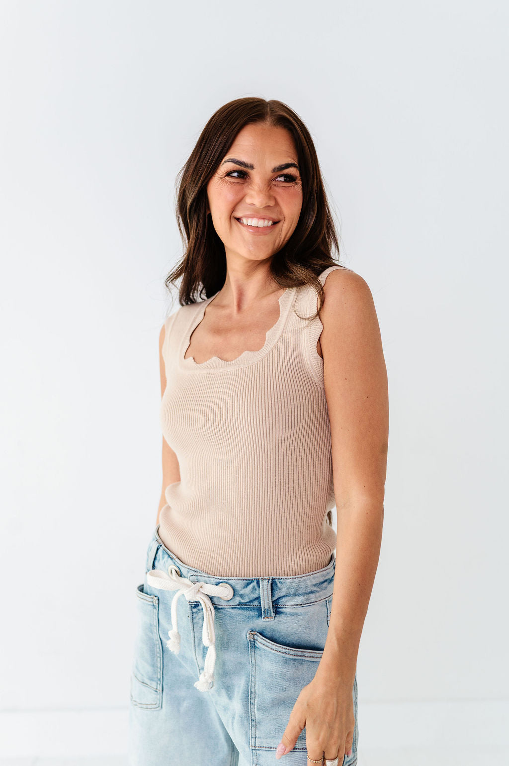 Kourtney Top in Taupe