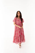 Lola Embroidered Dress in Dusty Mauve