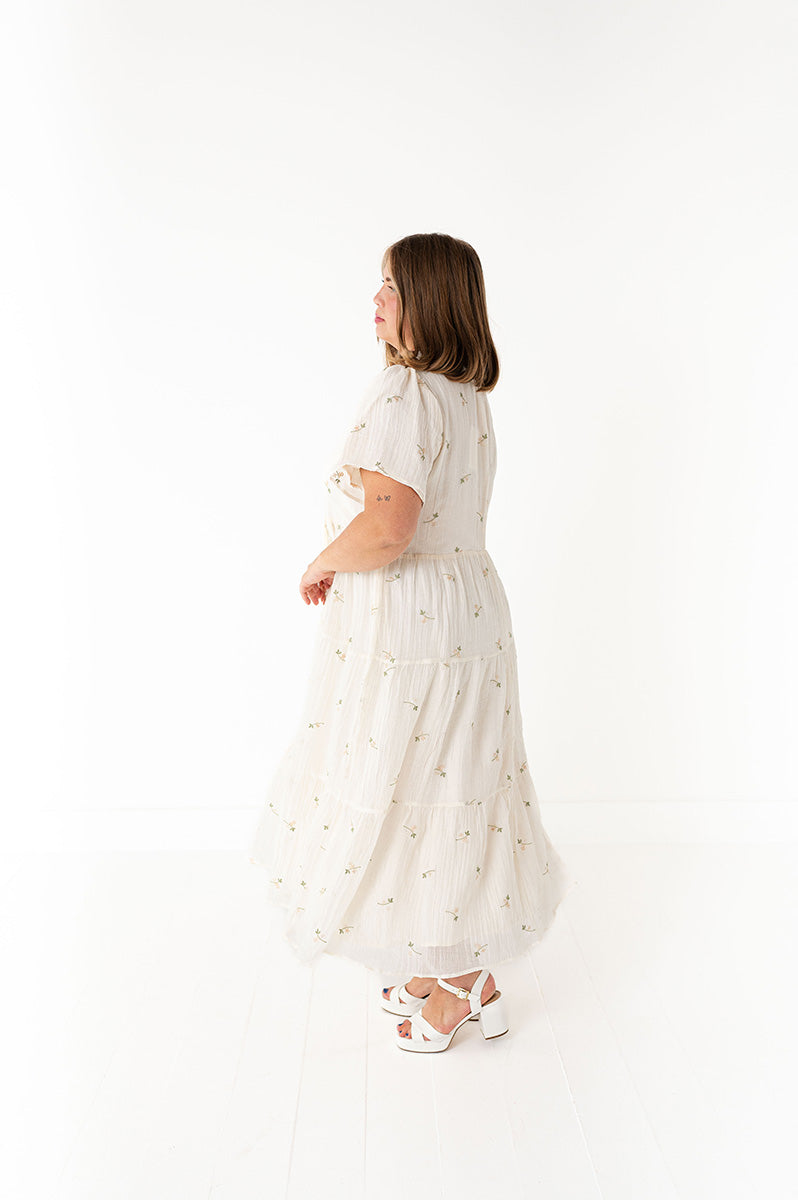 Ivy Floral Embroidered Dress
