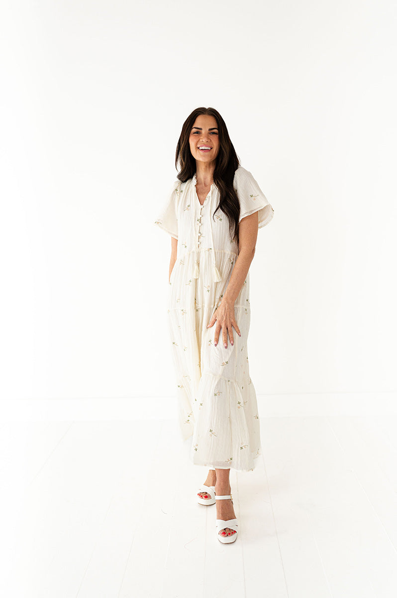Ivy Floral Embroidered Dress