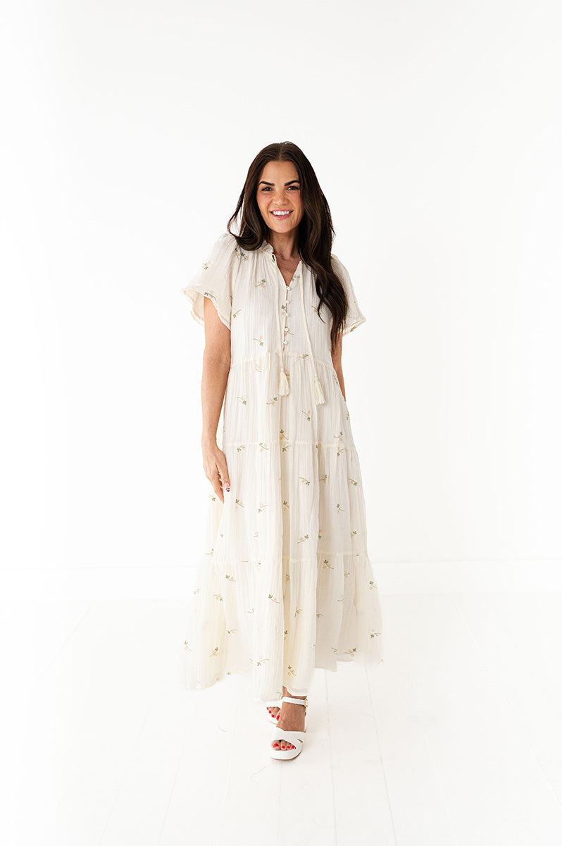 Ivy Floral Embroidered Dress