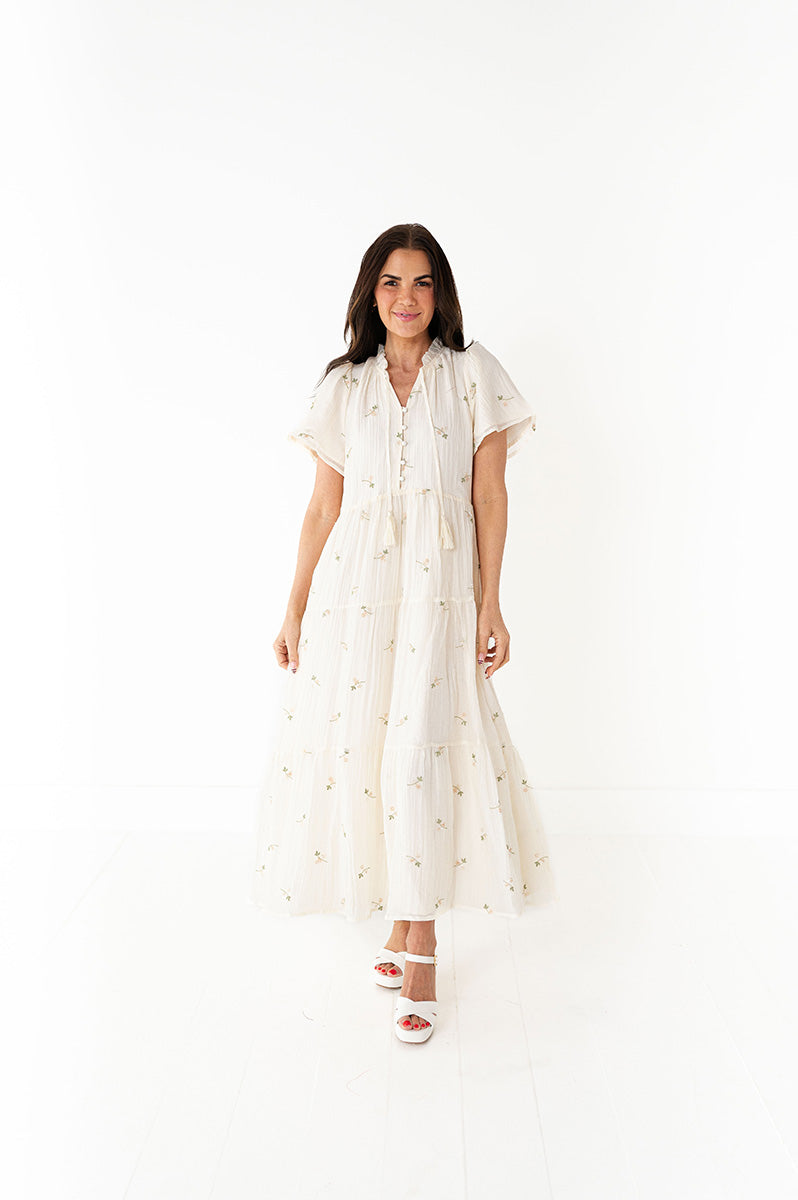 Ivy Floral Embroidered Dress
