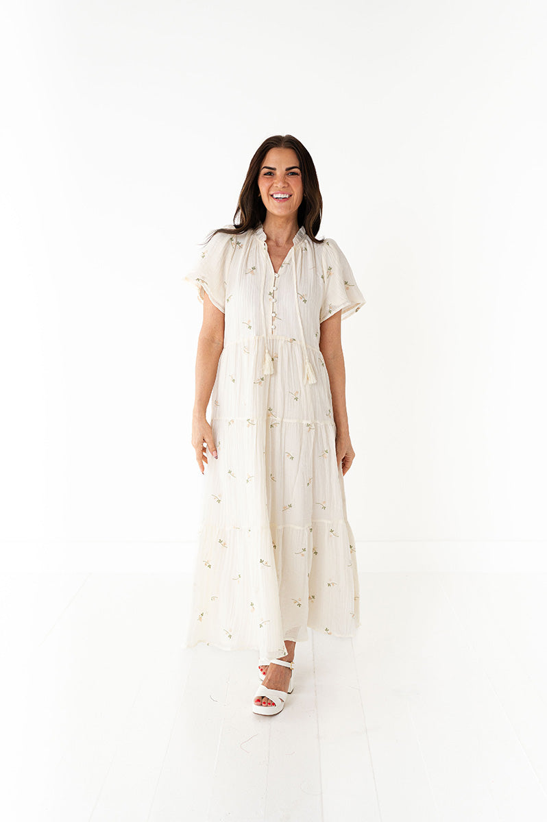 Ivy Floral Embroidered Dress