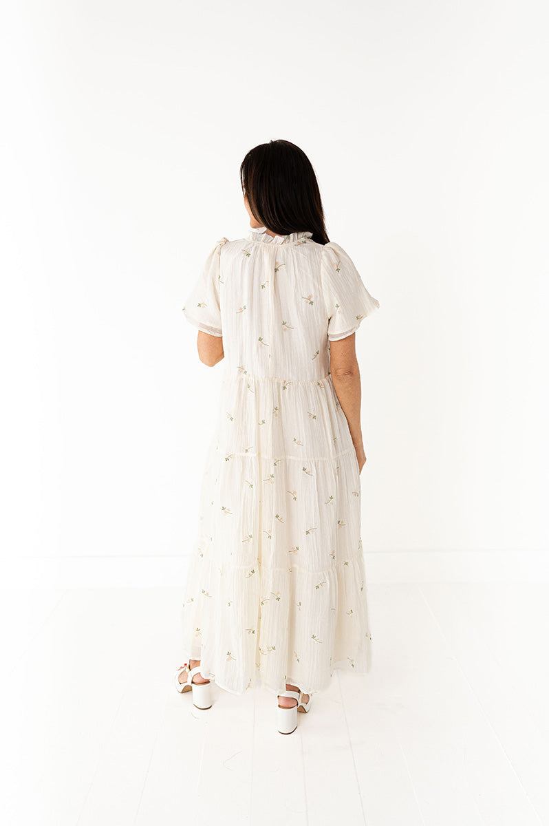 Ivy Floral Embroidered Dress