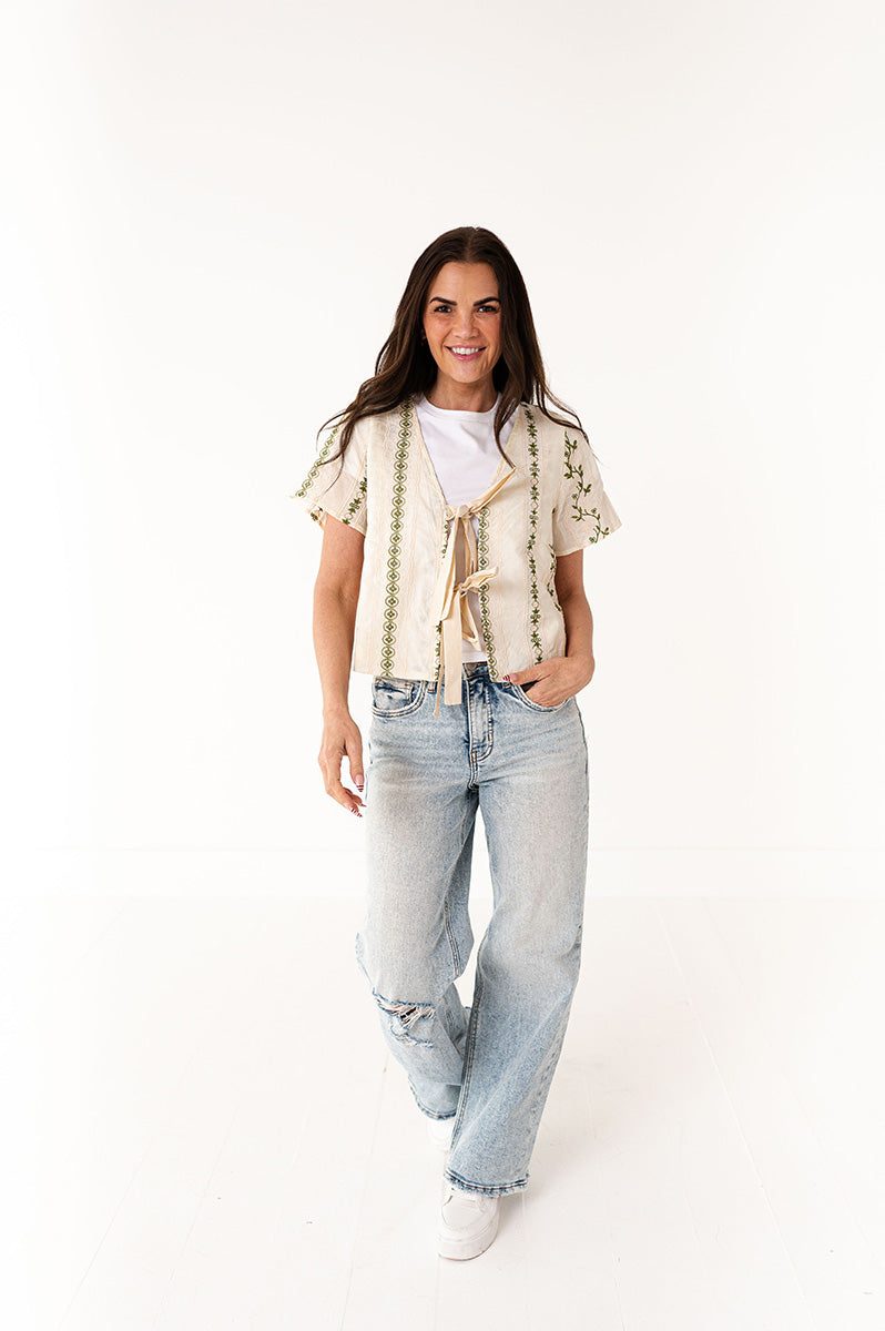 Junie Tie Front Top