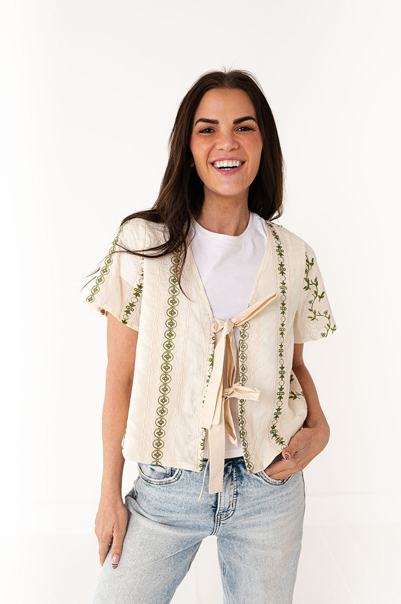 Junie Tie Front Top