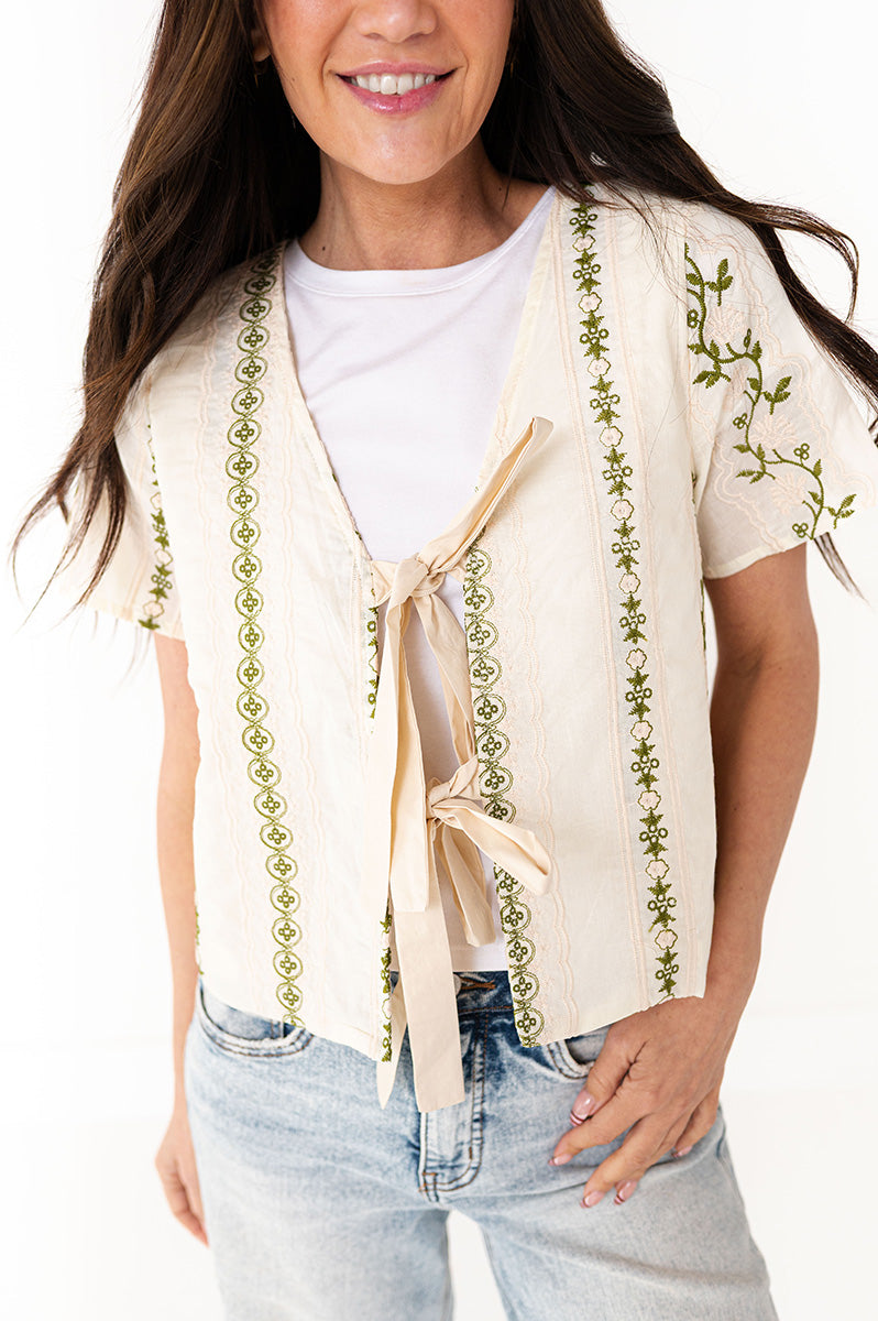 Junie Tie Front Top