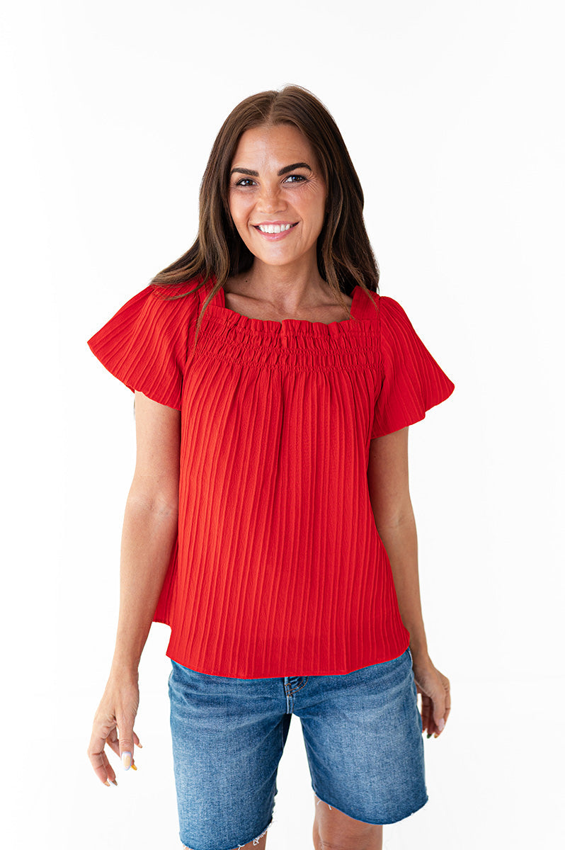 Ruby Textured Top