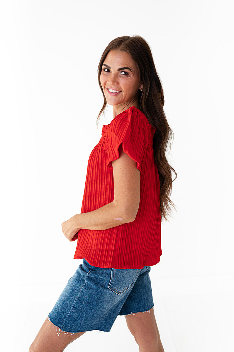 Ruby Textured Top