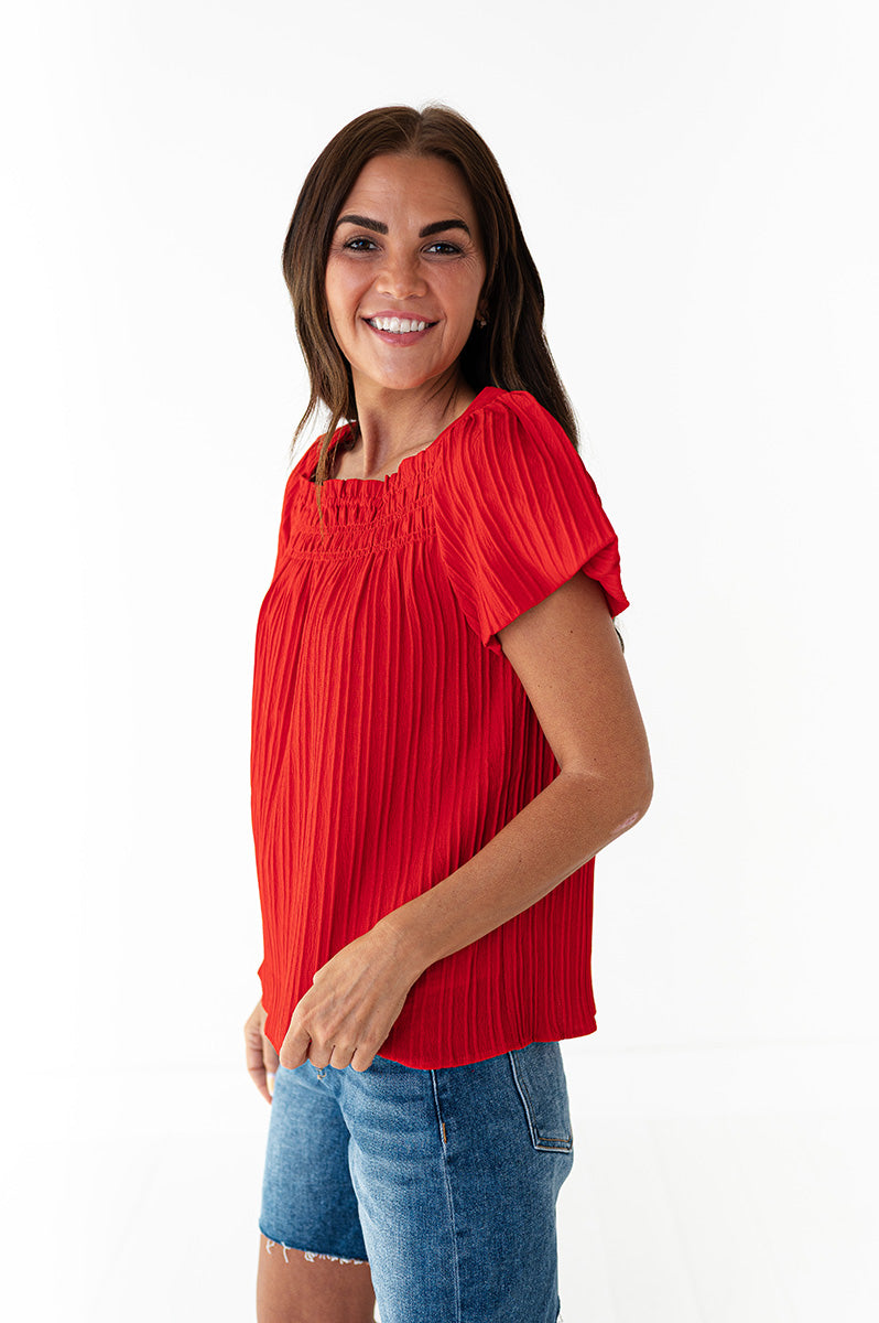 Ruby Textured Top