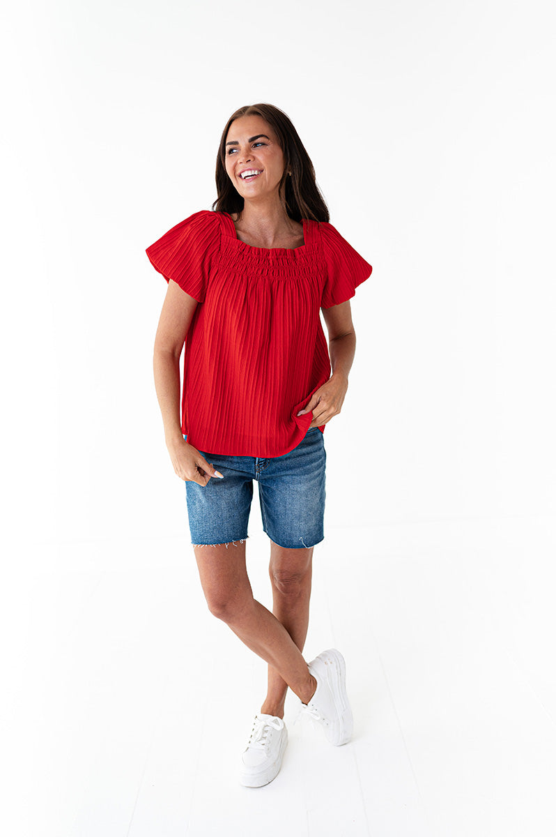 Ruby Textured Top