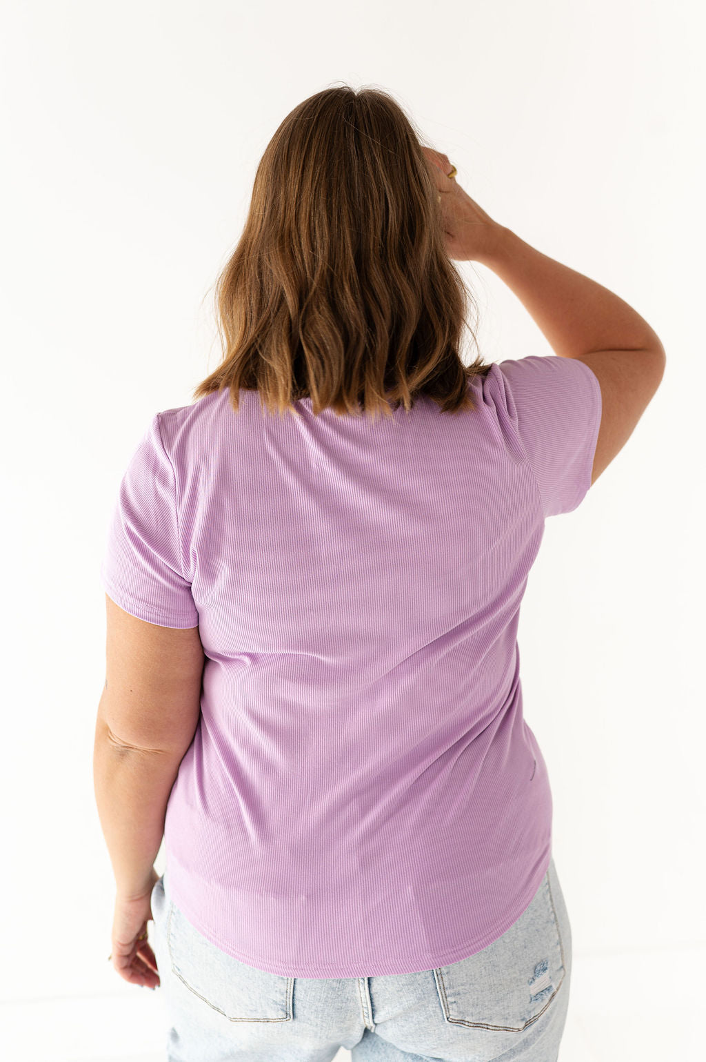 Brandy Ribbed Top in Lavender