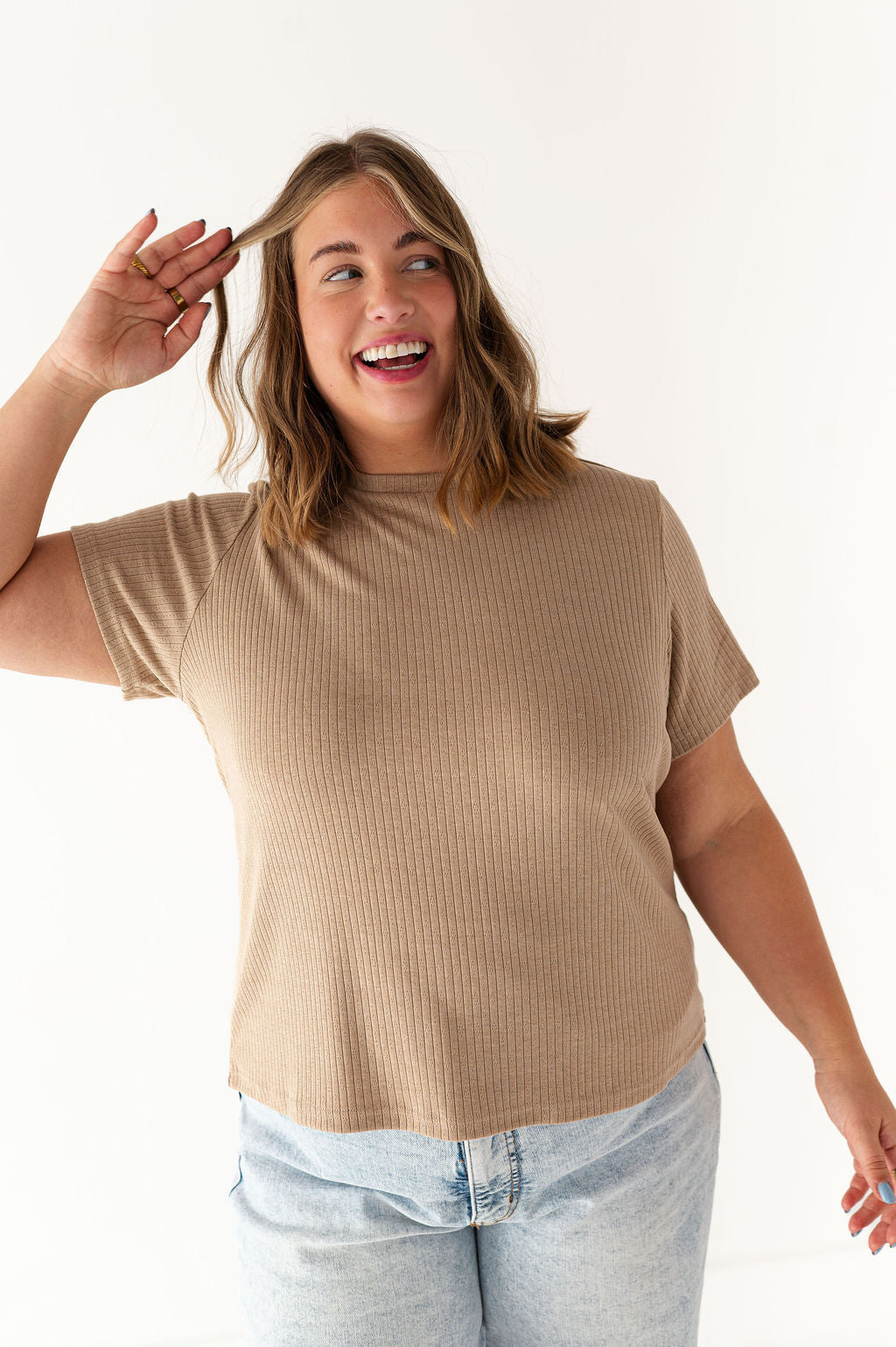 Jessica Pointelle Tee